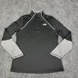 The North Face Sweater Womens Small Black Canyonlands 1/4 Zip Fleece Hiking Gym